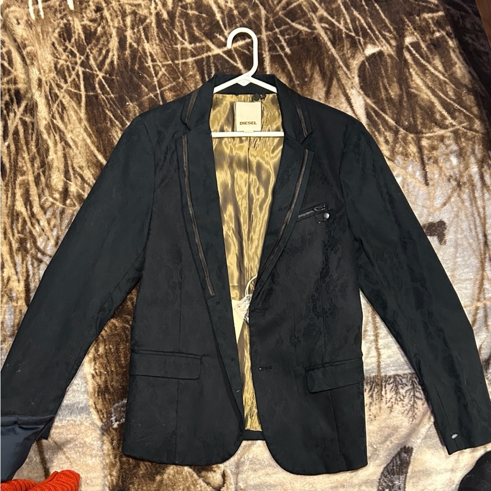 Diesel Gold Satin Jacket Lining